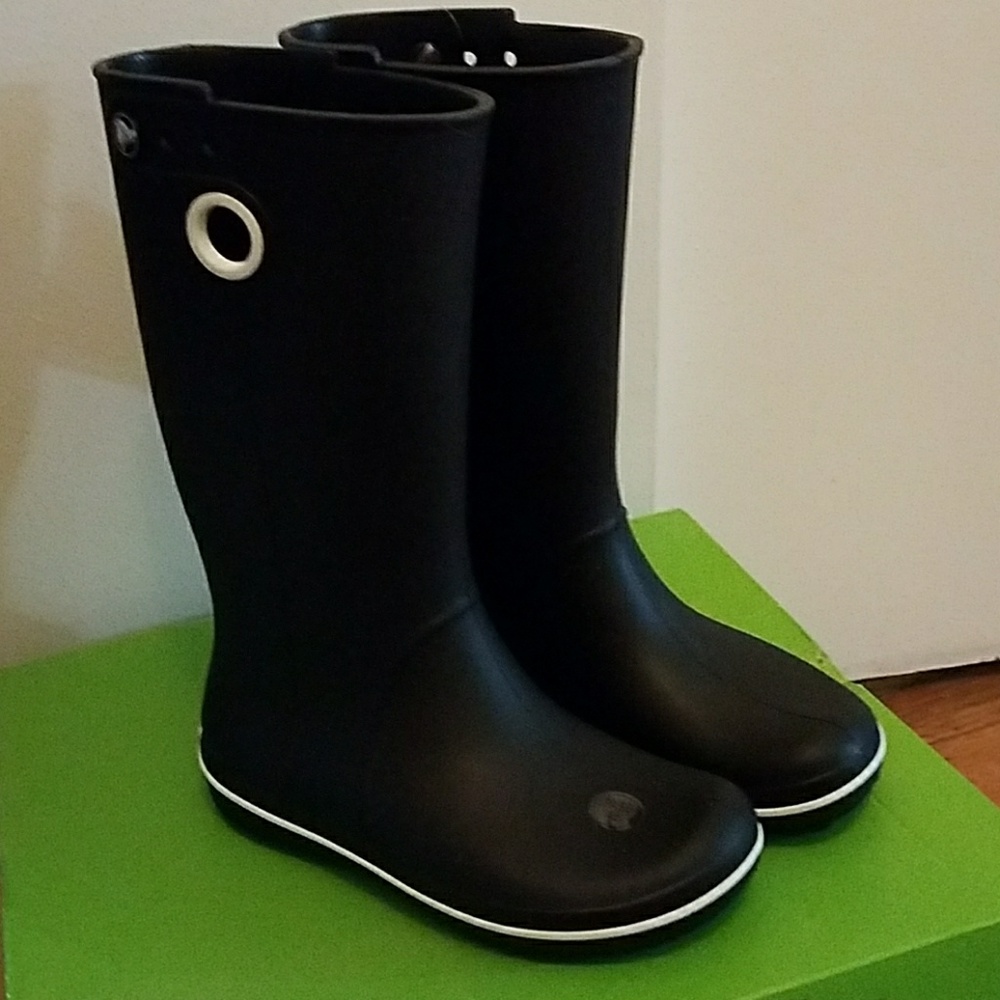 Crocs Black Rain Boots Size 5 U.S.